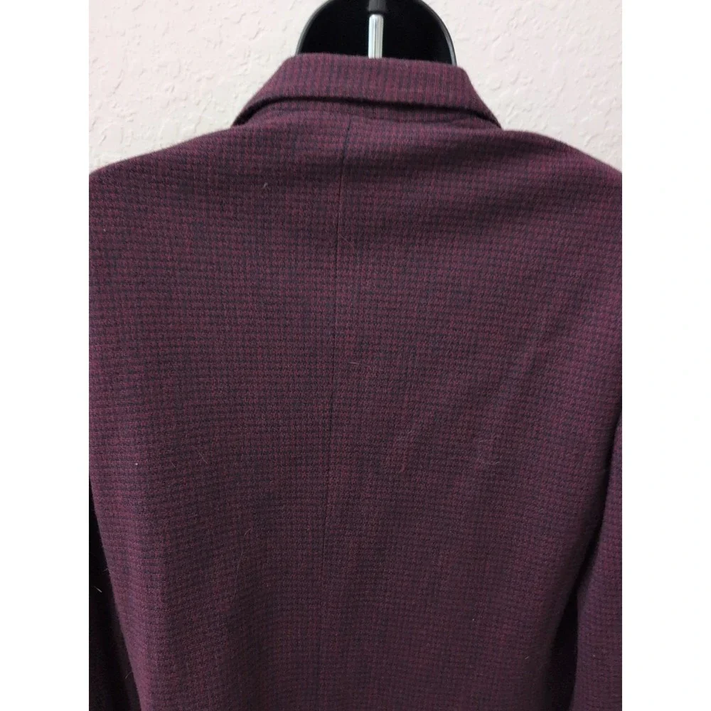 Vintage Dalton Plaid‎ Pure Virgin Wool Coat Blazer Houndstooth Size 14 With Tags